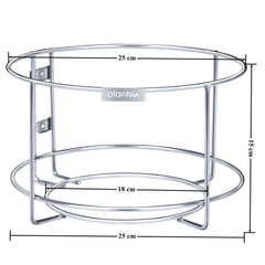 Planet High Grade Stainless Steel Bin Holder/Dust Bin Holder/Modular Kitchen Fixture (Dia 10 Inches)