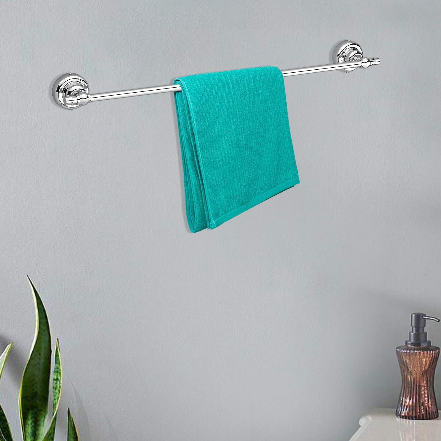 Plantex Stainless Steel 304 Grade Skyllo Towel Hanger for Bathroom/Towel Rod/Bar/Bathroom Accessories(24inch-Chrome) - Pack of 3