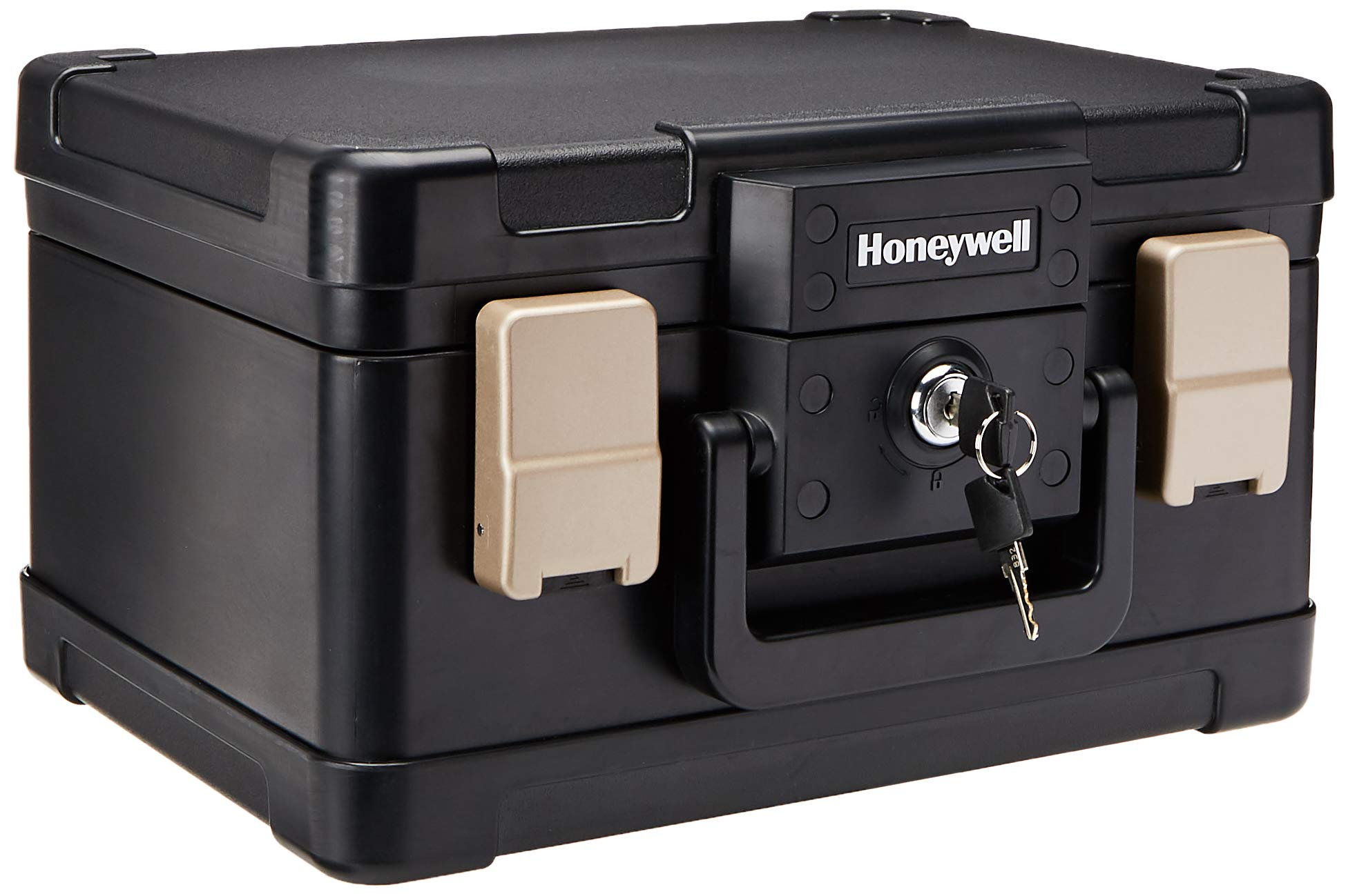 Honeywell Safes & Door Locks - 30 Minute Fire Safe Waterproof Safe Box Chest with Carry Handle, Small, 1102