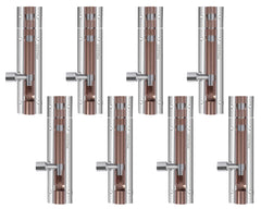 Plantex Heavy Duty 4-inch Joint-Less Tower Bolt for Wooden and PVC Doors for Home Main Door/Bathroom/Windows/Wardrobe - Pack of 8 (703, Rose Gold and Chrome)