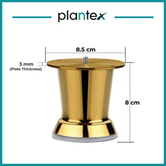 Plantex Heavy Duty Stainless Steel 3 inch Sofa Leg/Bed Furniture Leg Pair for Home Furnitures (DTS-51, Gold) – 6 Pcs