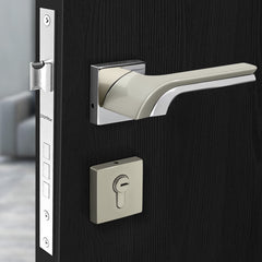 Plantex Heavy Duty Door Lock - Main Door Lock Set with 3 Keys/Mortise Door Lock for Home/Office/Hotel (7094 - Satin White & Chrome)