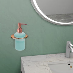 Plantex Fully Brass Smero Liquid Soap Dispenser/Shampoo Dispenser/Hand Wash Dispenser/Bathroom Accessories - PVD Rose Gold (SM-2236)