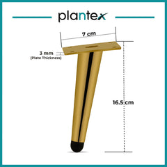 Plantex 304 Grade Stainless Steel 6 inch Sofa Leg/Bed Furniture Leg Pair for Home Furnitures (DTS-54-Gold) – 2 Pcs