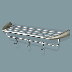Plantex Fully Brass Smero Towel Rack for Bathroom/Towel Stand/Hanger/Bathroom Accessories - 24 Inch,Chrome & Satin (EF-4131)