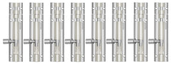 Plantex Heavy Duty 4-inch Joint-Less Tower Bolt for Wooden and PVC Doors for Home Main Door/Bathroom/Windows/Wardrobe - Pack of 8 (703, Silver and Chrome)