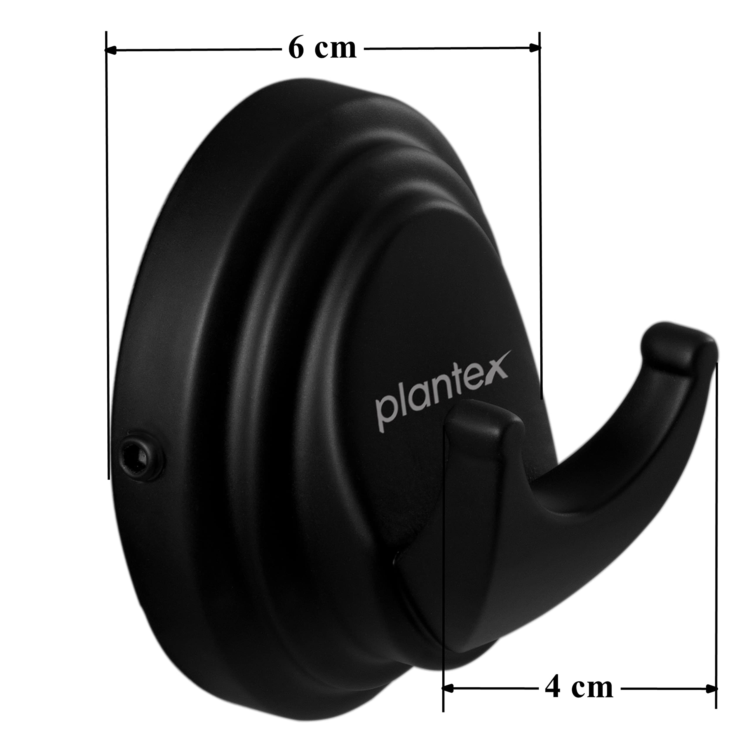 Plantex Cubic Black Bathroom Hooks for Hanging Towel and Clothes in Bathroom/washroom (304 Stainless Steel)