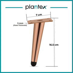 Plantex 304 Grade Stainless Steel 6 inch Sofa Leg/Bed Furniture Leg Pair for Home Furnitures (DTS-54-Rose Gold) – 2 Pcs