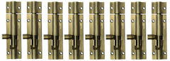 Plantex Joint-Less Tower Bolt for Door - 4- inches Long Latch - Pack of 8 (Antique)