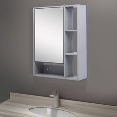 Plantex Bathroom Mirror Cabinet - HDHMR Wood Retro Bathroom Organizer Cabinet (18 x 24 Inches) Bathroom Accessories (APS-6001-Linen Brown)