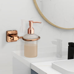Plantex 304 Grade Stainless Steel Decan Liquid Soap Dispenser/Shampoo Dispenser/Hand Wash Dispenser/Bathroom Accessories - Pack of 4 (654 - PVD Rose Gold)