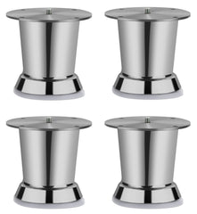 Plantex Heavy Duty Stainless Steel 3 inch Sofa Leg/Bed Furniture Leg Pair for Home Furnitures (DTS-51, Chrome) – Pack of 6