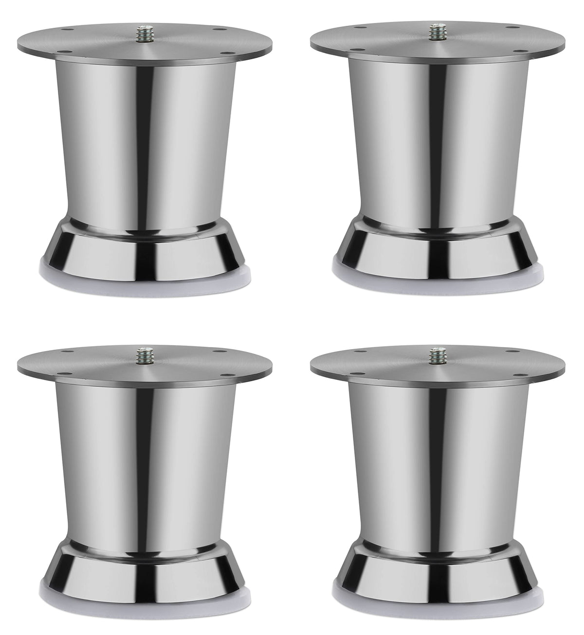 Plantex Heavy Duty Stainless Steel 3 inch Sofa Leg/Bed Furniture Leg Pair for Home Furnitures (DTS-51, Chrome) – Pack of 4