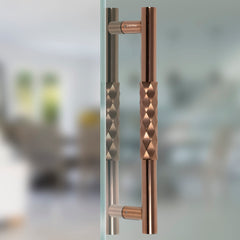Plantex Aura Door Handle/Door & Home Decor/14 Inch Main Door Handle/Door Pull Push Handle – Pack of 1 (299,PVD Rose Gold Finish)