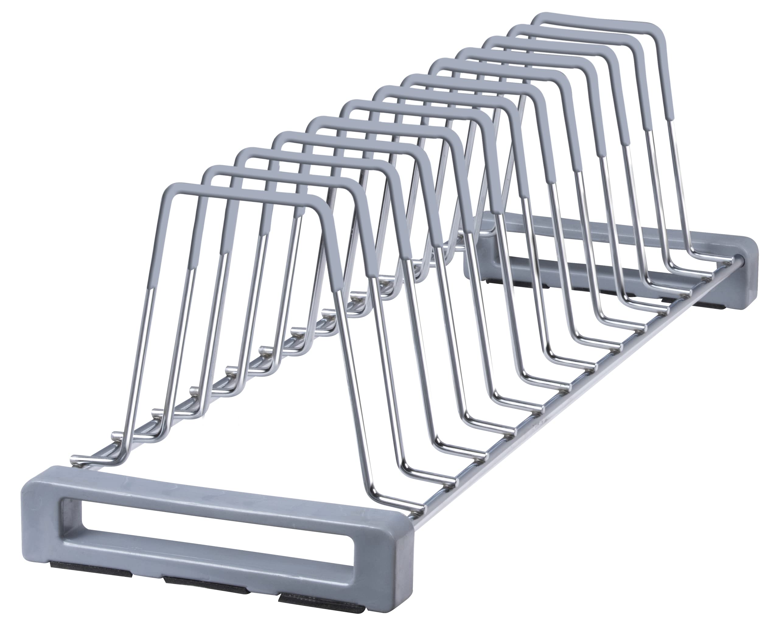 Plantex Stainless Steel Plate Stand/Dish Rack/Thali Stand for Modular Kitchen/Tandem Box Accessories (Chrome)