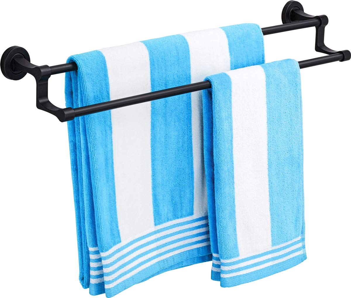 Plantex Premium Stainless Steel & Aluminum Towel Rod/Towel Hanger for Bathroom/Towel Rod/Stand/Bathroom Accessories (24 Inch-Black)
