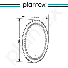 Plantex LED Mirror Glass with Sensor for Bathroom/3 Tone(White Light, Natural Light, Warm Light)/Designer Mirror for Living Room/Bedroom/Dressing Room – Oval Shape (18x24 inch)