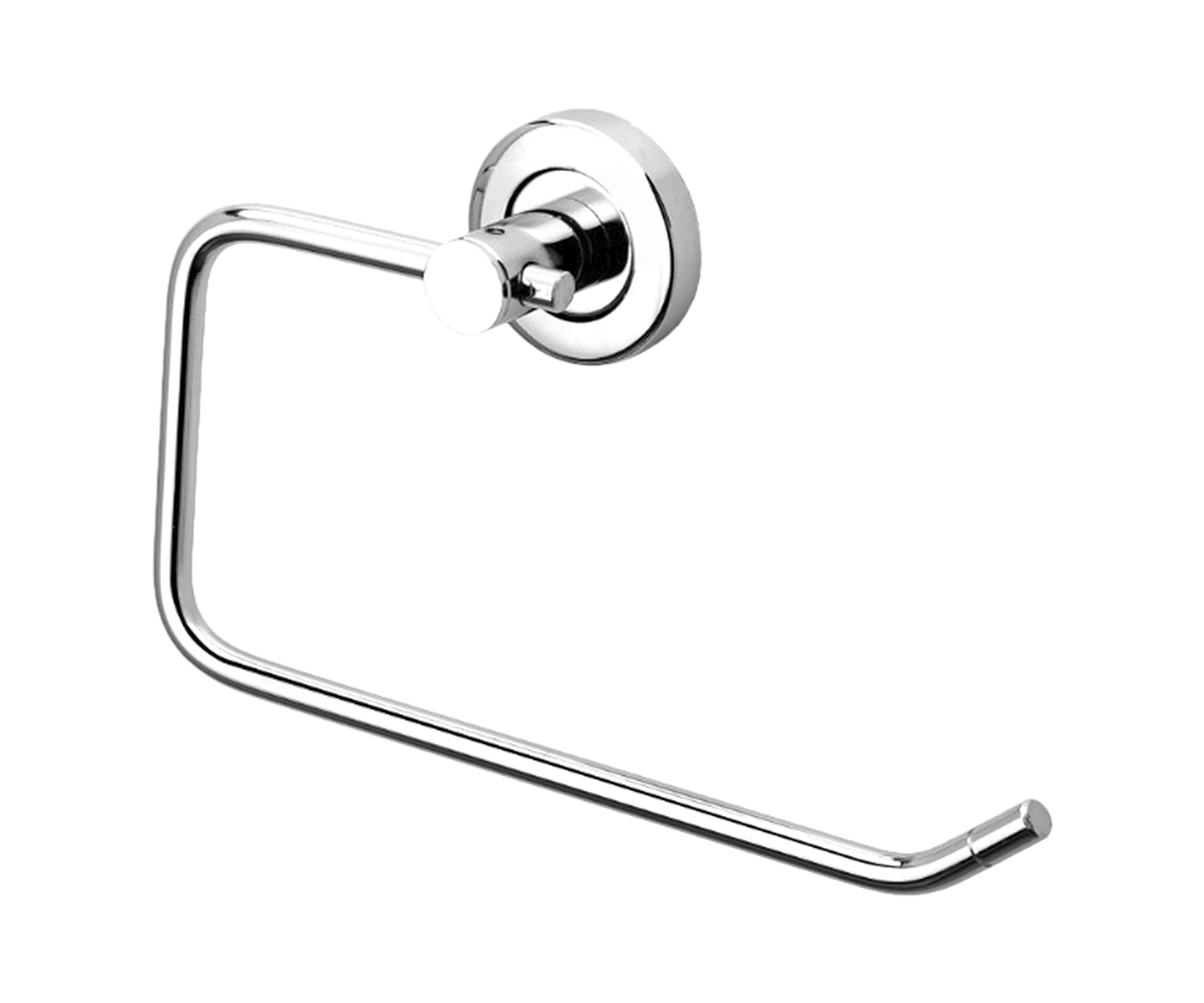 Plantex Stainless Steel Towel Ring for Bathroom/Wash Basin/Napkin-Towel Hanger/Bathroom Accessories (Chrome-Half Square) - Pack of 4