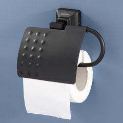 Plantex Squaro Stainless Steel 304 Grade Toilet Paper Roll Holder/Toilet Paper Holder in Bathroom/Kitchen/Bathroom Accessories (Black)