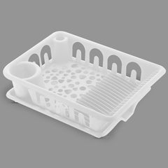 Primax ABS Plastic Dish Drainer Basket/Dish Drying Rack/Plate Stand/Bartan Basket (APS-730,White)