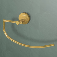 Plantex Oreo 304 Grade Stainless Steel Napkin Ring/Towel Ring/Napkin Holder/Towel Hanger/Bathroom Accessories (Gold Finish)