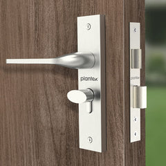 Plantex 8060 Premium Heavy Duty Mortise Door Lock with Door Handle Lock set Body for Home main door with Pull/Push handle for Bedroom/ Office/ Hotel/ Bathroom with 3 Keys (Matt)