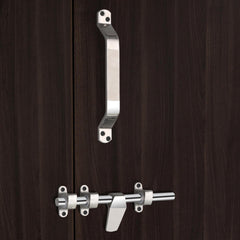 Plantex Stainless Steel Door Kit for Single Door/Door Hardware/Door Accessories (10 inch Al-Drop,8 inch Latch, 8 inch 2 Handles,7 inch Tower Bolt and 4 inch Door Stopper) - (DK-07-Combi)