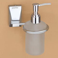 Plantex 304 Grade Stainless Steel Crystal Liquid Soap Dispenser/Shampoo Dispenser/Handwash Dispenser for Bathroom/Bathroom Accessories - Pack of 1 (APS-891-Chrome)