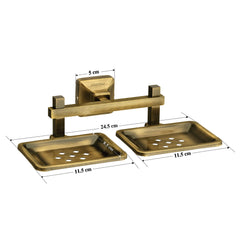 Plantex Squaro Antique soap Holder Stand for Bathroom and wash Basin (304 Stainless Steel)