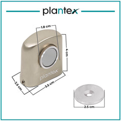 Plantex Heavy Duty Door Magnet Stopper/Door Catch Holder for Home/Office/Hotel, Floor Mounted Soft-Catcher to Hold Wooden/Glass/PVC Door - Pack of 30 (193 - Satin Matt)