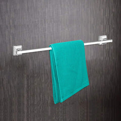Plantex Stainless Steel 304 Grade Squaro Towel Hanger for Bathroom/Towel Rod/Bar/Bathroom Accessories(24inch-Chrome) - Pack of 2