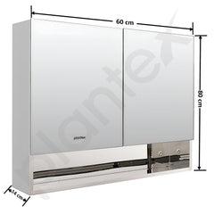 Plantex Bathroom Mirror Cabinet with Lower Shelf/Bathroom Organizer/Bathroom Accessories - 24x32 inches