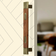Plantex Door Handle/Door & Home Decor/14 Inch Main Door Handle/Door Pull Push Handle – Pack of 1 (300, Brass Antique and Wood Finish)