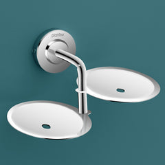Plantex Daizy Twin soap Holder Stand for Bathroom and wash Basin (304 Stainless Steel)