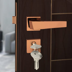 Plantex Door Lock-Fully Brass Main Door Lock with 4 Keys/Mortise Door Lock for Home/Office/Hotel (Sumer-3015, Rose Gold)