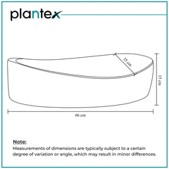 Plantex Platinium Ceramic Tabletop Oval Wash Basin/Countertop Bathroom Sink (001, 26 x 13.5 x 6 Inch)