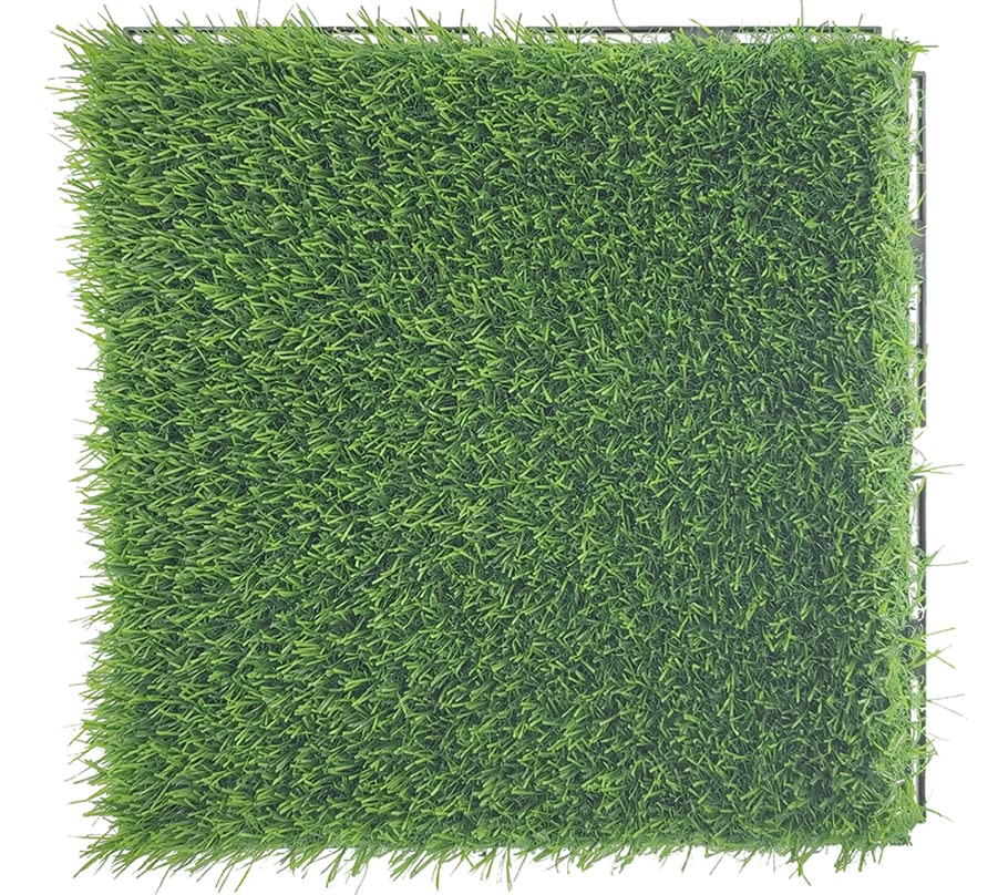 Plantex Tiles for Floor-High Density Grass Carpet Tiles/Garden Tile/Quick Flooring Solution for Indoor/Outdoor Deck Tile-Pack of 1 (2:1 Sq.Feet,APS-1212)