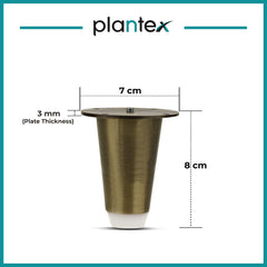 Plantex Heavy Duty Stainless Steel 3 inch Sofa Leg/Bed Furniture Leg Pair for Home Furnitures (DTS-53, Brass Antique) – 6 Pcs