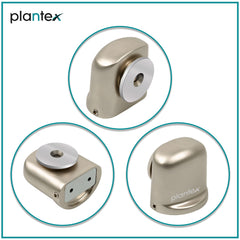 Plantex Heavy Duty Door Magnet Stopper/Door Catch Holder for Home/Office/Hotel, Floor Mounted Soft-Catcher to Hold Wooden/Glass/PVC Door - Pack of 40 (193 - Satin Matt)