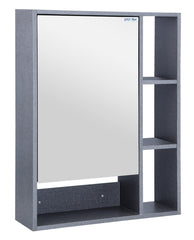 Plantex Bathroom Mirror Cabinet - HDHMR Wood Retro Bathroom Organizer Cabinet (18 x 24 Inches) Bathroom Accessories (APS-6001-Linen Grey)