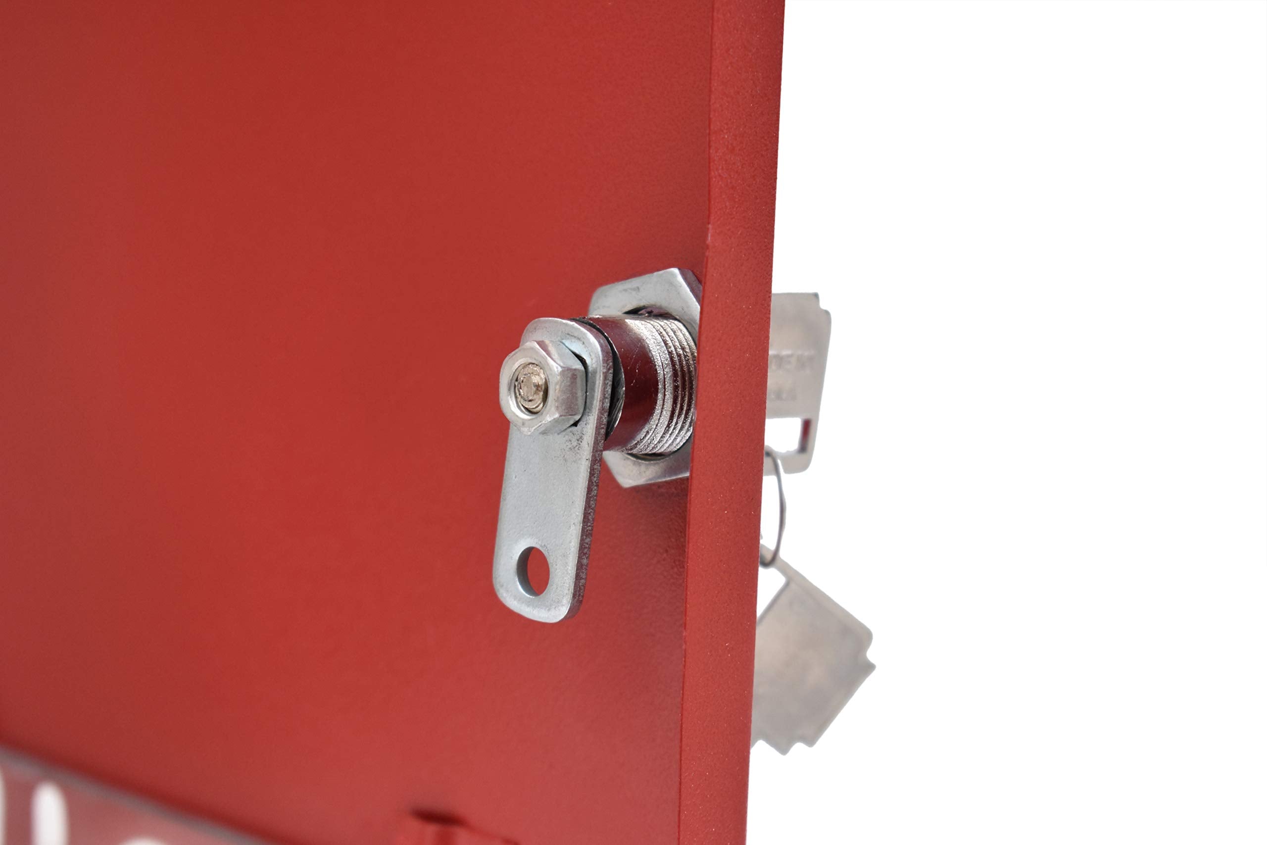 Plantex Big Size Letter Box for Home /Mail Box/Letter Box for gate and Wall with Key Lock (Red & Ivory)