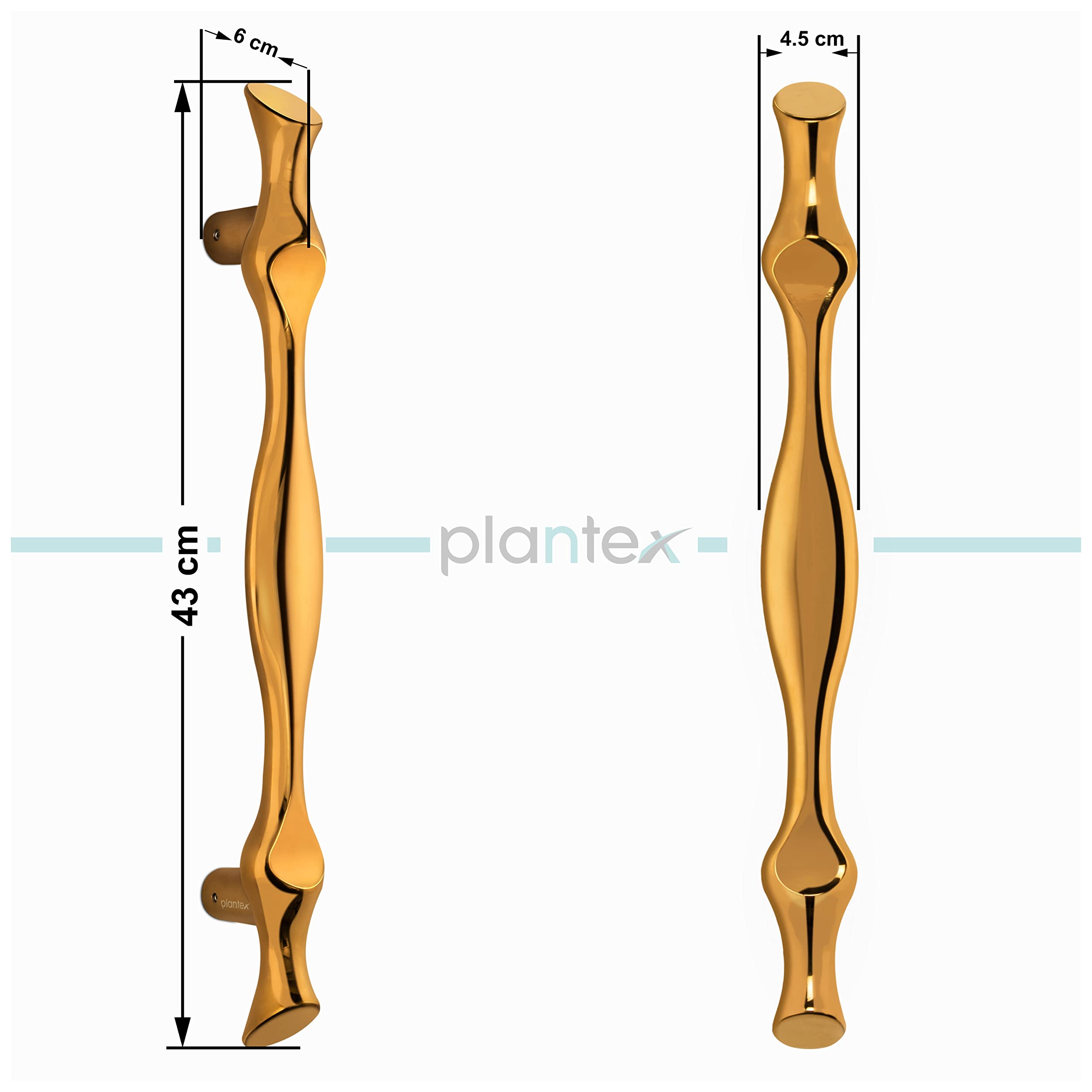 Plantex Heavy Duty Door Handle/Door & Home Decor/17-inches Main Door Handle/Door Pull Push Handle - Pack of 1 ( 308-PVD Gold Finish)