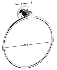 Plantex Stainless Steel Towel Ring for Bathroom/Wash Basin/Napkin-Towel Hanger/Bathroom Accessories (Chrome-Round) - Pack of 1