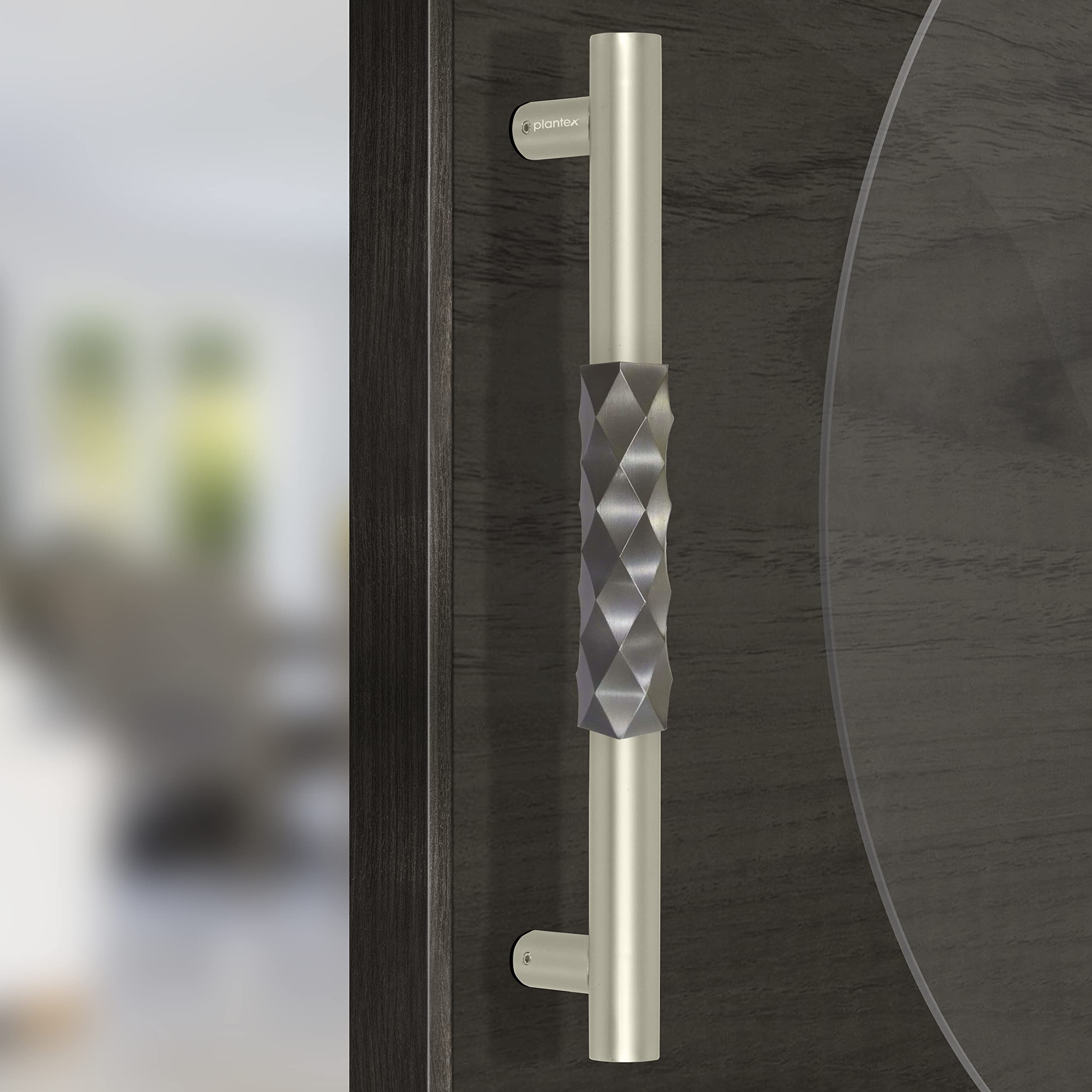 Plantex Aura Door Handle/Door & Home Decor/14 Inch Main Door Handle/Door Pull Push Handle – Pack of 1 (299,Satin White & Grey Finish)