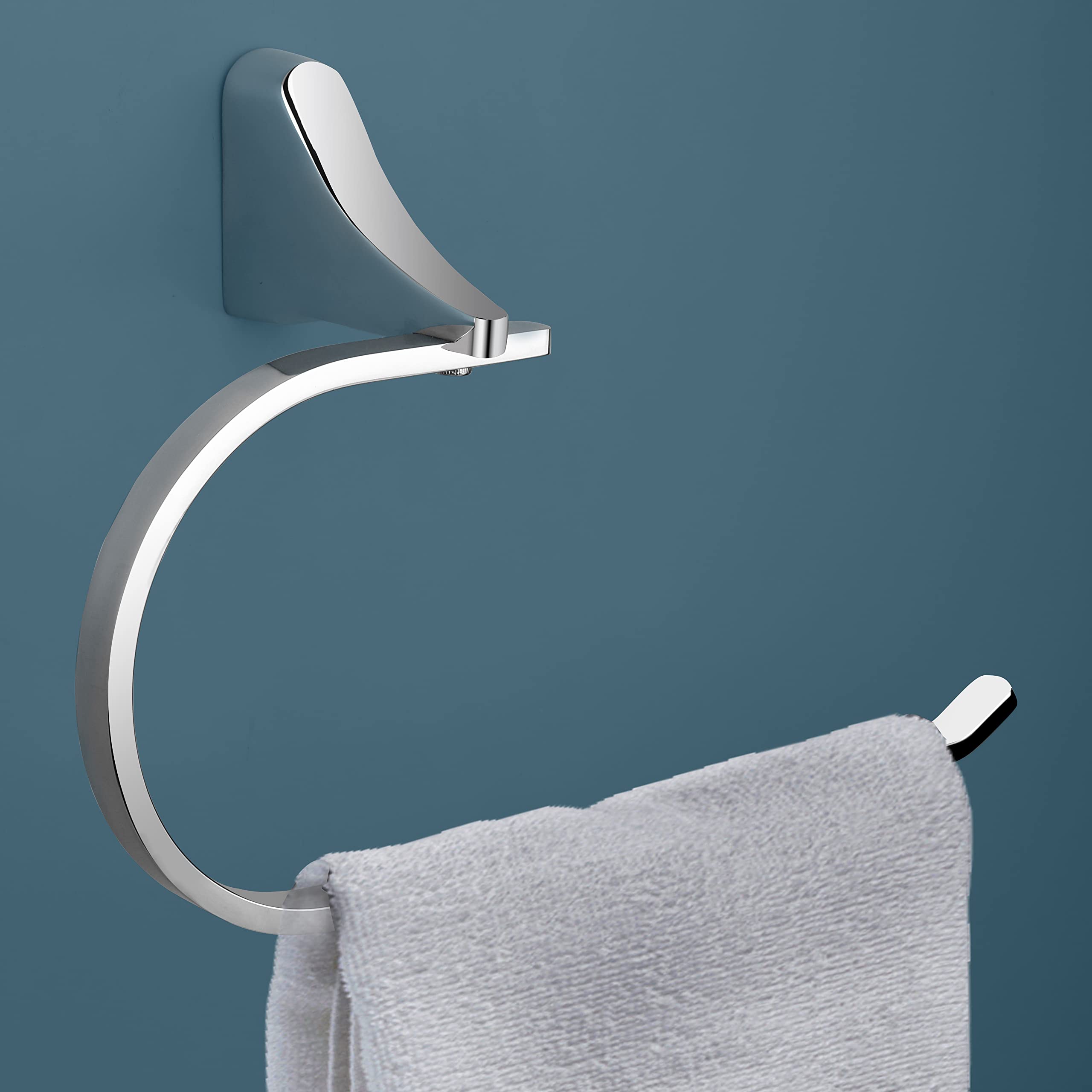 Plantex Smooth Brass Napkin Holder for Wash Basin/Kitchen/Bathroom Accessories Hand Towel Holder (UN-1733)