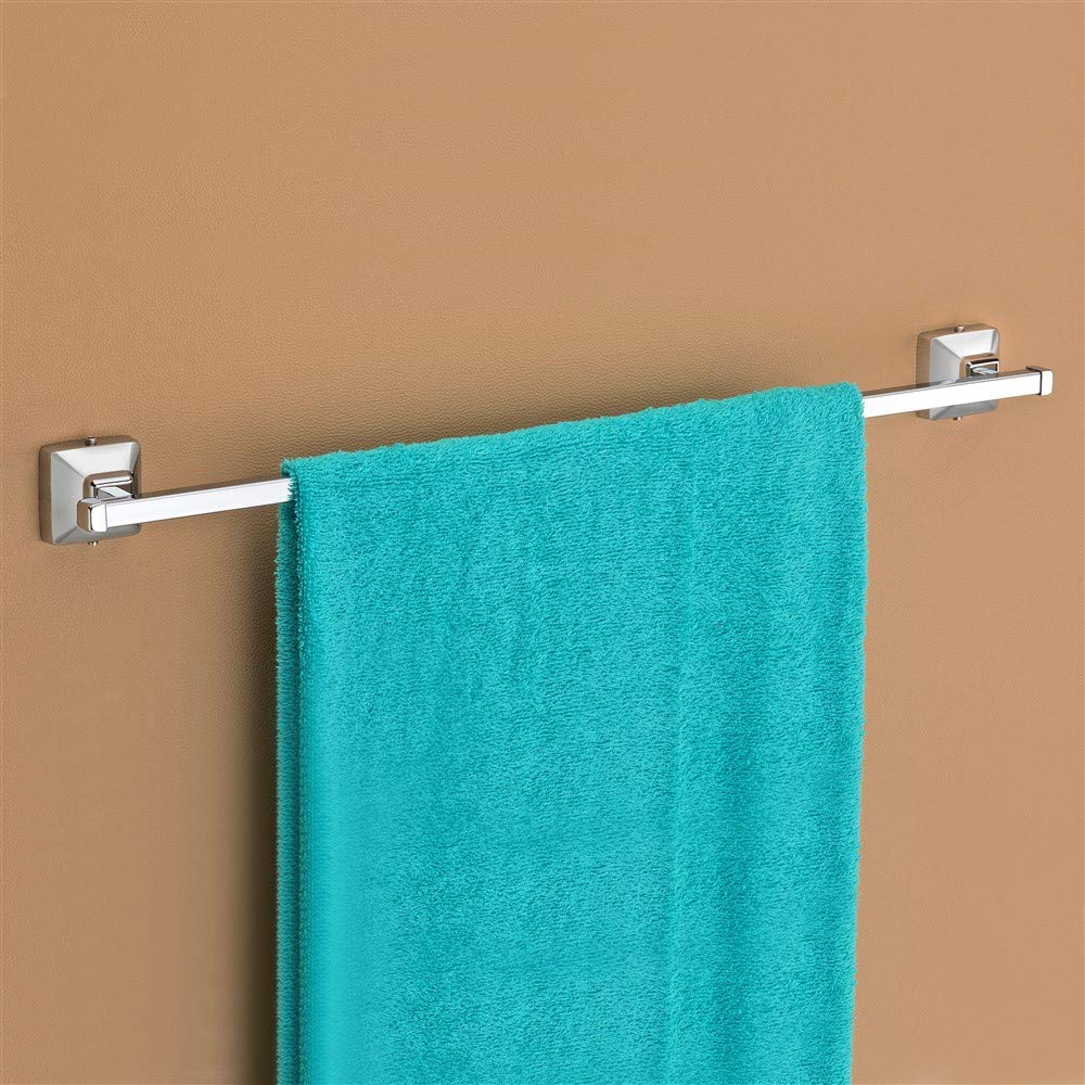 Plantex Stainless Steel 304 Grade Squaro Towel Hanger for Bathroom/Towel Rod/Bar/Stand/Bathroom Accessories(24inch-Chrome) - Pack of 1