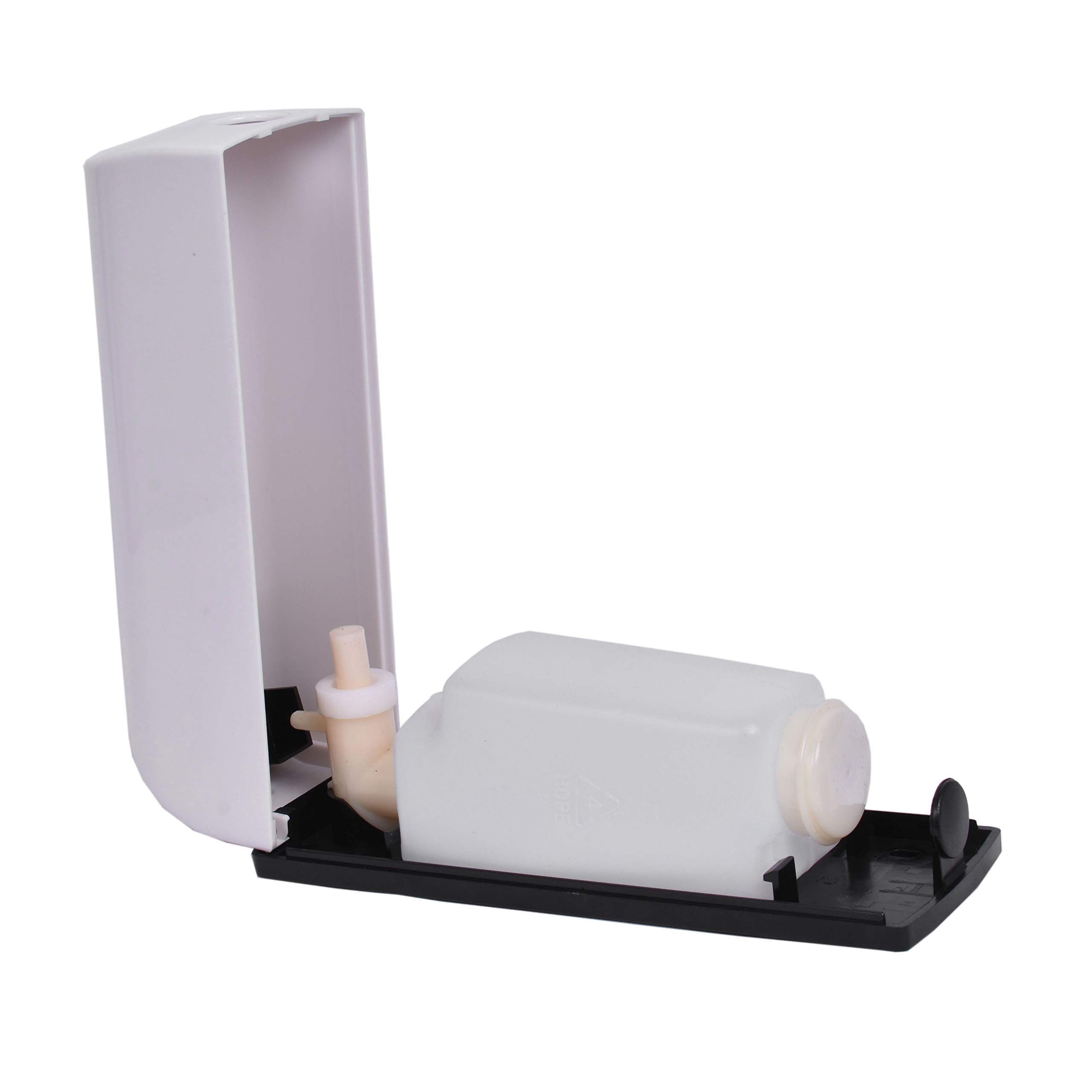 Plantex Plastic Liquid Soap Dispenser/Shampoo Dispenser/Hand Wash Dispenser/Bathroom Accessories (350 ml) White