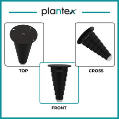Plantex Aluminum 4 inch Sofa Leg/Bed Furniture Leg Pair for Home Furnitures (DTS-66-Black) – 8 Pcs