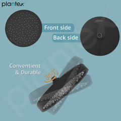 Plantex ABS Round Head Shower for Bathroom/Shower for Home/Hotel-(647-Black)