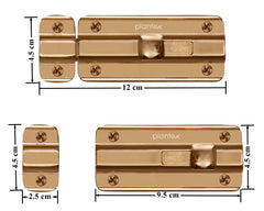 Plantex Premium Heavy Duty Door Stopper/Door Lock Latch for Home and Office Doors - Pack of 4 (Rose Gold)